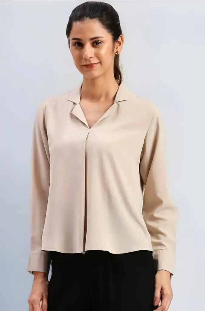 PUERY Plain Round Neck Rib Knit Regular Top for Women