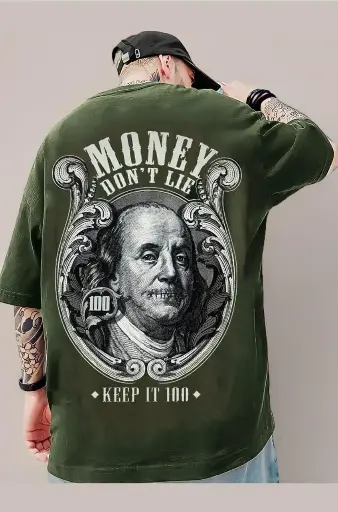 Men's Stylish Graphic Printed 3/4th Sleeve Oversized T-Shirt